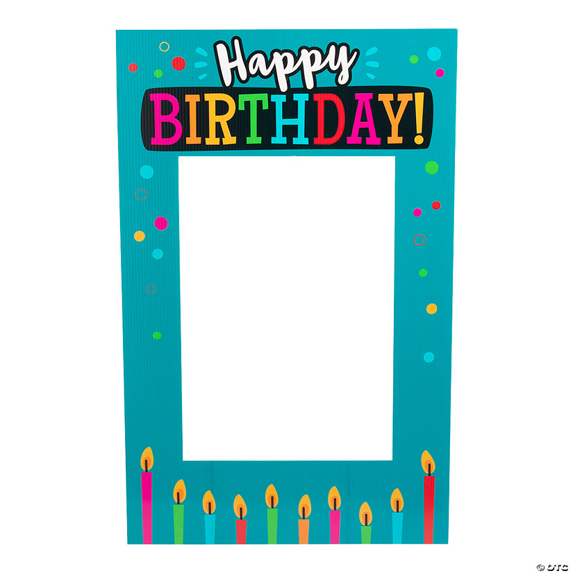 28" x 44" Birthday Photo Booth Frame Outdoor Yard Sign Image