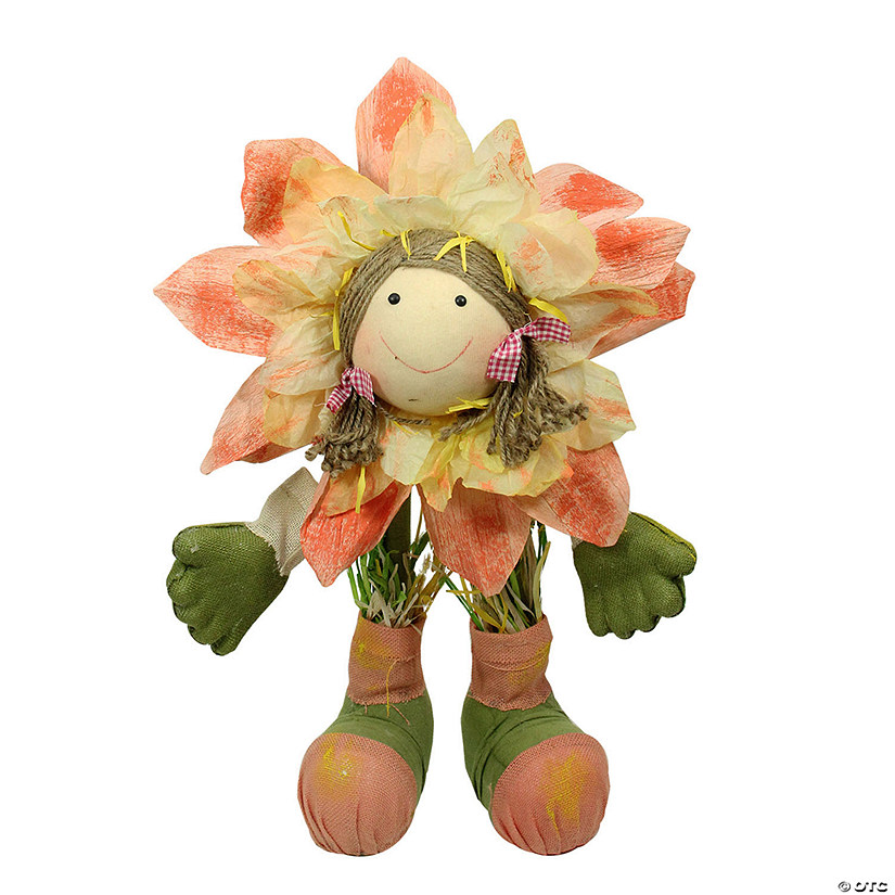 29"  Spring Floral Standing Sunflower Girl Decorative Figure Image