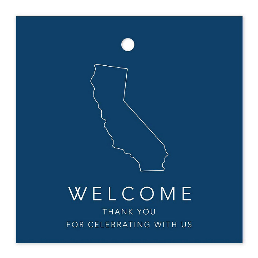 2in Navy OOT Welcome California Tags Image