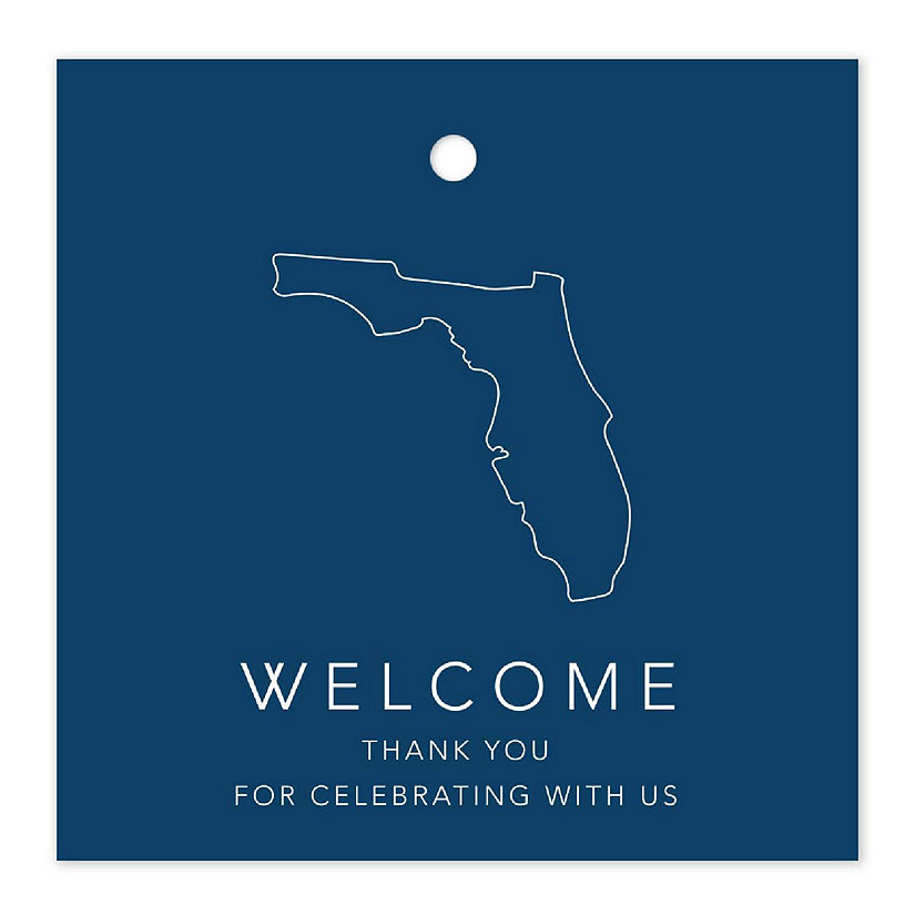 2in Navy OOT Welcome Florida Tags Image