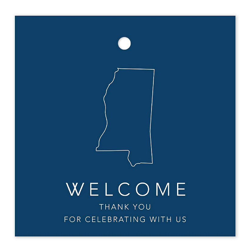 2in Navy OOT Welcome Mississippi Tags Image