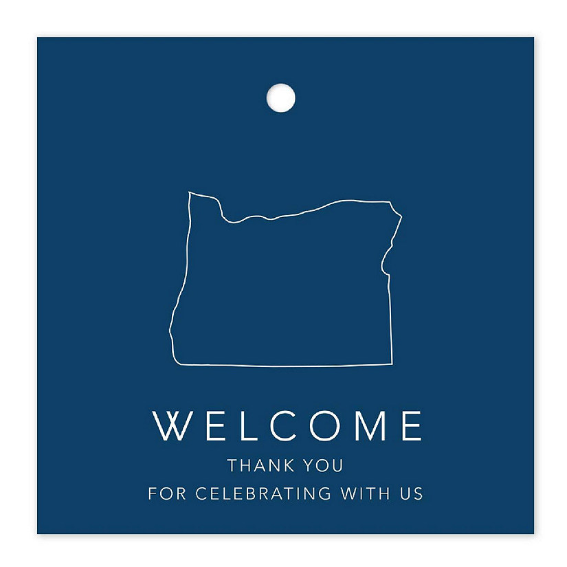 2in Navy OOT Welcome Oregon Tags Image