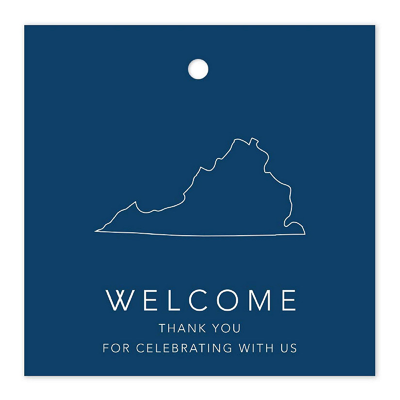 2in Navy OOT Welcome Virginia Tags Image