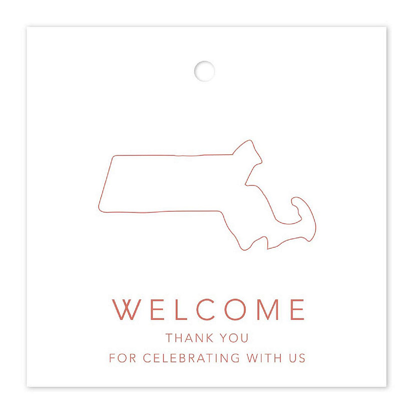 2in Rose Gold OOT Welcome Massachusetts Image