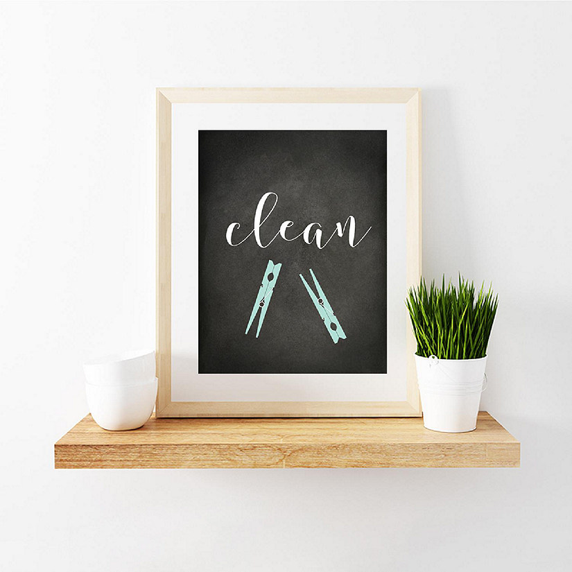 2PC Chalkboard Clean Dirty 8.5x11 Image