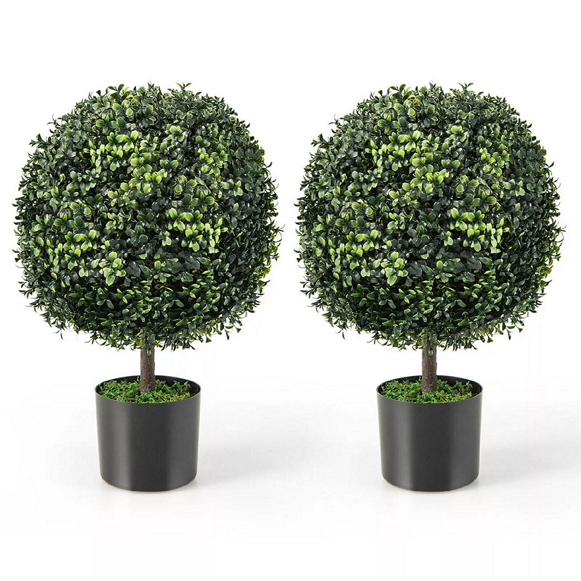 2Pcs 22" Artificial Boxwood Topiary Trees Image