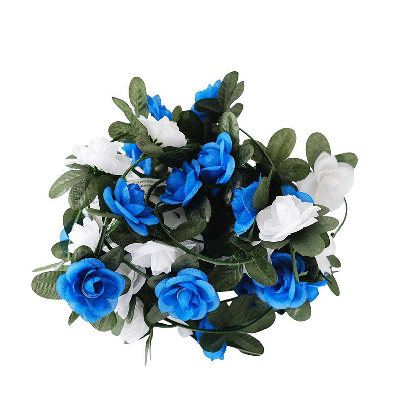 2PCS 8FT Artificial Mini Rose Garlands &amp;#8211; Hanging Floral Decor Image