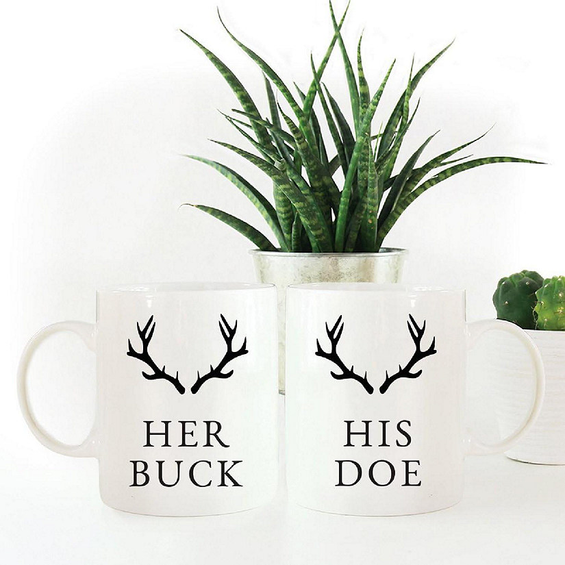 2PK His Doe &amp; Her Buck Coffee Mug Set Image