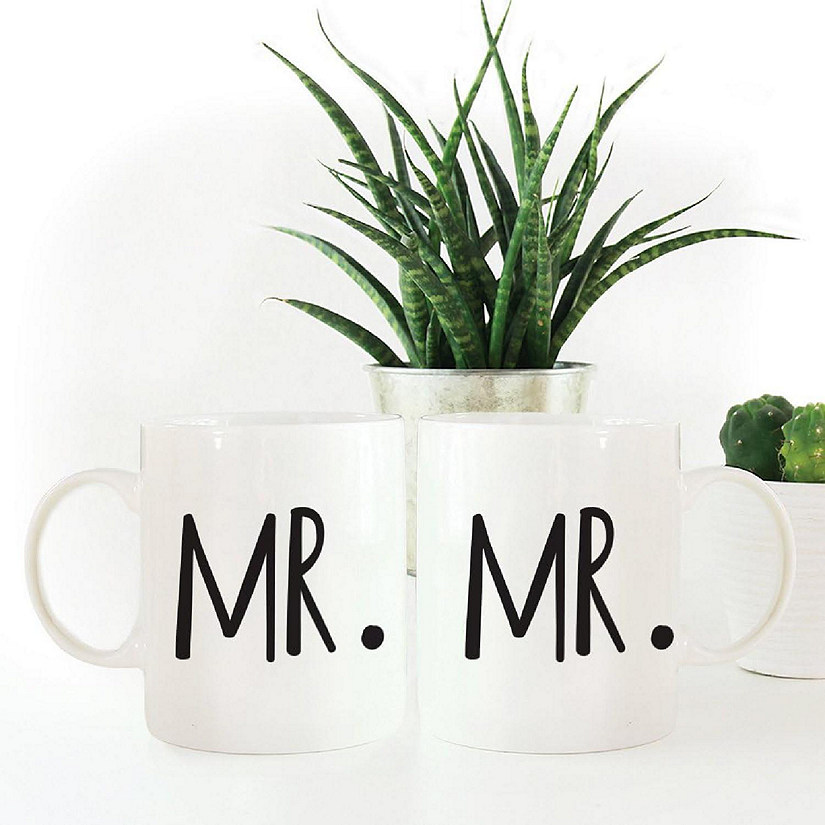 2PK Mr. &amp; Mr. Ceramic Coffee Mug Set Image