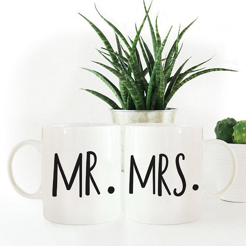 2PK Mr. &amp; Mrs. Ceramic Coffee Mug Image