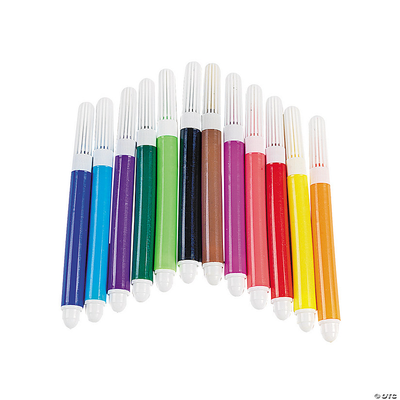 3 1/2" 12-Color Mini Plastic Marker Sets - 12 Boxes Image
