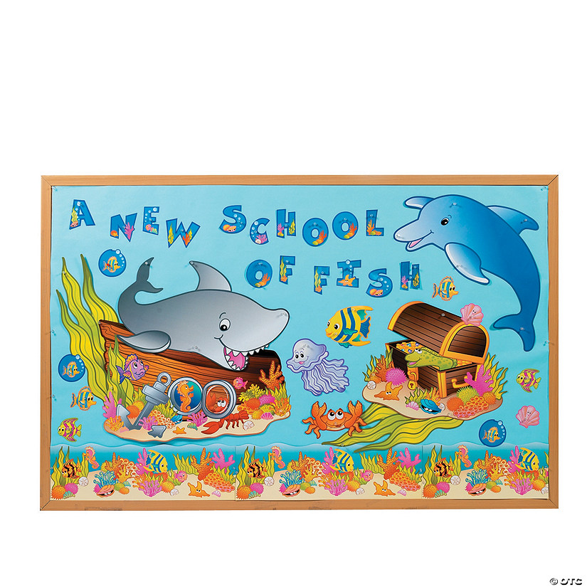 3 1/2" &#8211; 26" Under the Sea Cardstock Bulletin Board Set - 133 Pc. Image