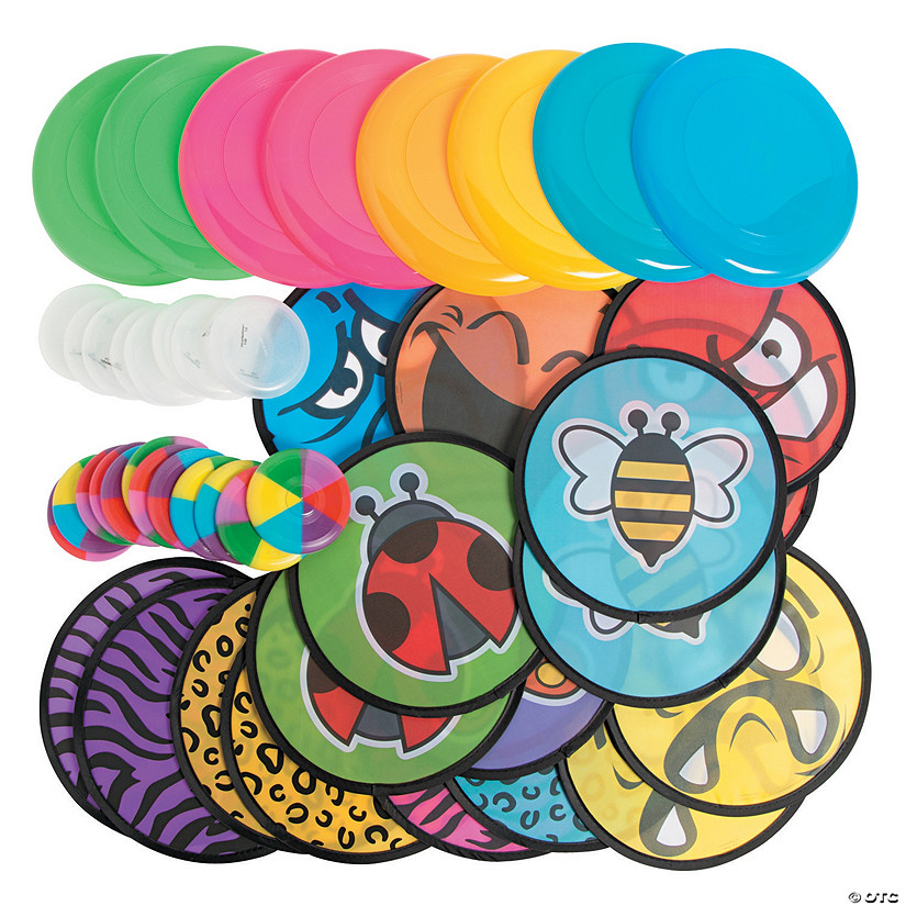 3 1/2" &amp;#8211; 9 1/2" Bulk 50 Pc. Flying Disc Assortment Image