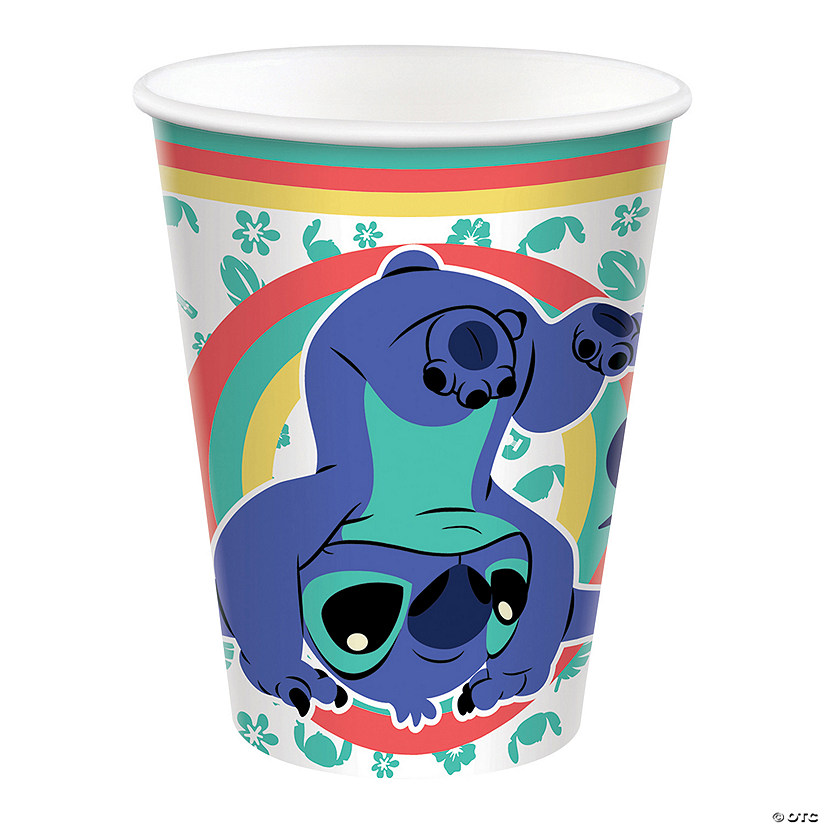 3 1/2" 9 oz. Disney&#8217;s Stitch Party Disposable Paper Cups &#8211; 8 Ct. Image