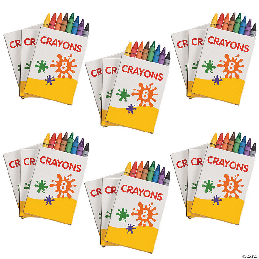 3 1/2" Bulk 48 Boxes of Classic Crayons - 8 Colors per Box Image