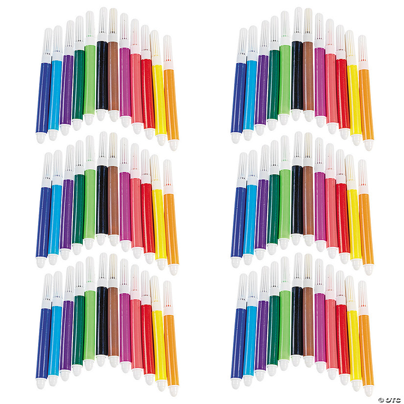 3 1/2" Bulk 48 Boxes of Mini Plastic Marker Sets - 12 Colors Per Box Image