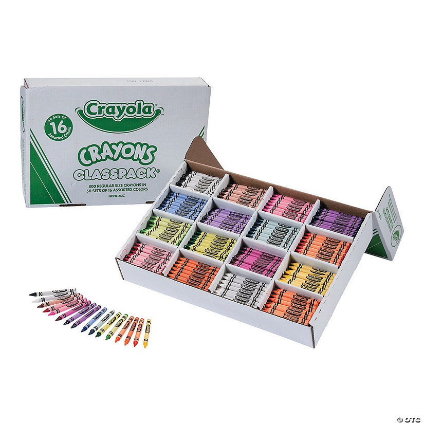 3 1/2" Bulk 800 Pc. Crayola<sup>&#174;</sup> Crayon Classpack<sup>&#174;</sup> - 16 Colors per Pack Image