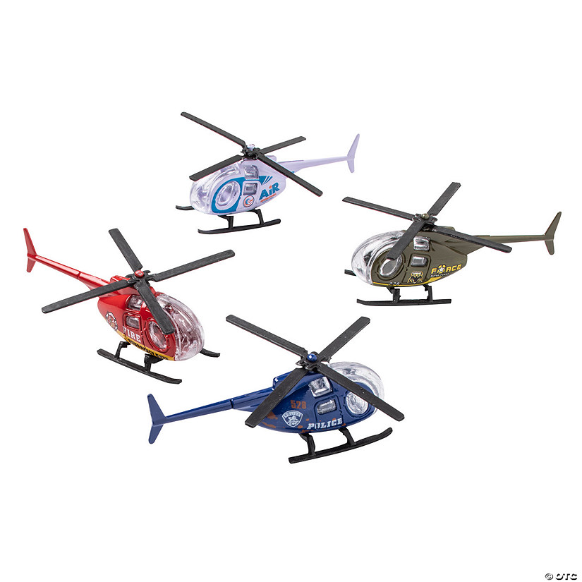 3 1/2" Die Cast Helicopters - 12 Pc. Image