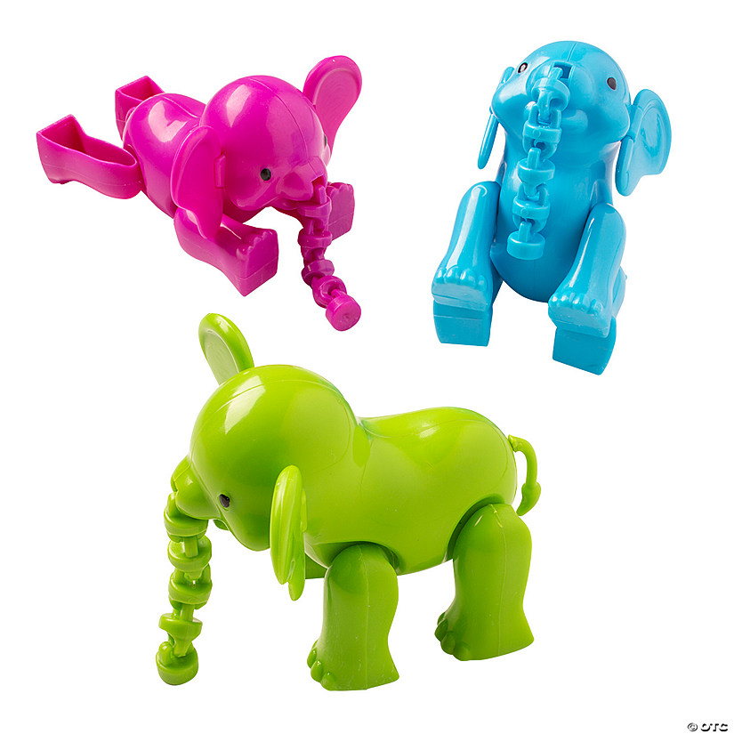 3 1/2" Elephant Articulated Fidget Toys - 6 Pc. Image