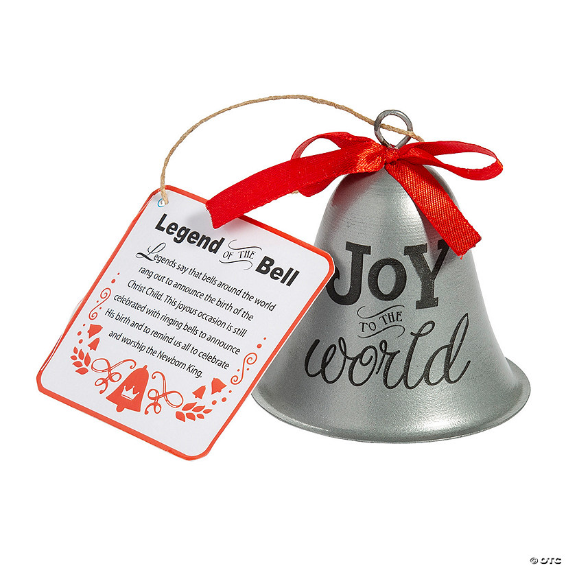 3 1/2" Legend of the Bell Metal Christmas Ornaments with Card for 12 Image