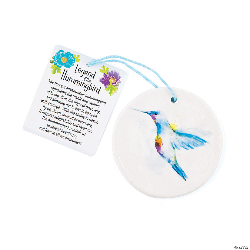 3 1/2" Legend of the Hummingbird Christmas Ornaments with Card for 12 Image