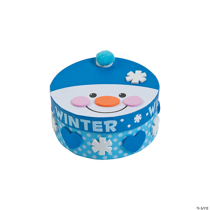 3 1/2" x 1 1/2" Winter Wishes Box Papier-M&#226;ch&#233; Craft Kit - Makes 12 Image