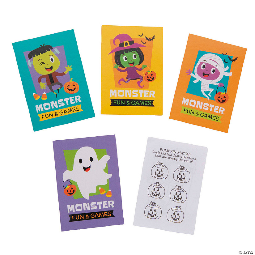 3 1/2&quot; x 2 1/2&quot; Bulk 72 Pc. Mini Halloween Fun &amp; Games Paper Activity Books Image