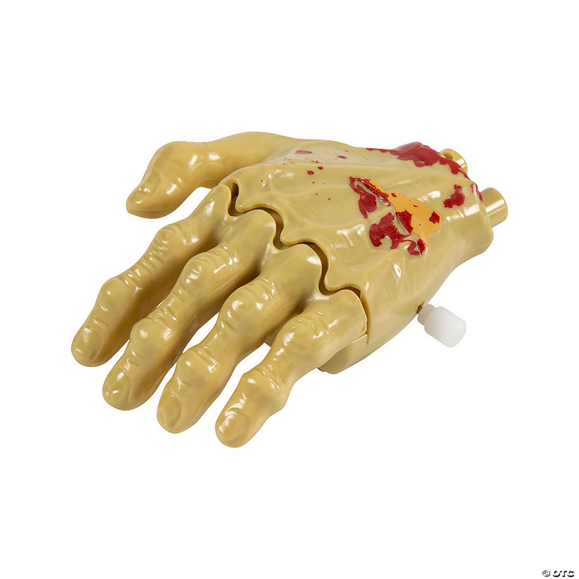 3 1/2" x 2 3/4" Wind-Up Moving Plastic Zombie Hands - 12 Pc. Image