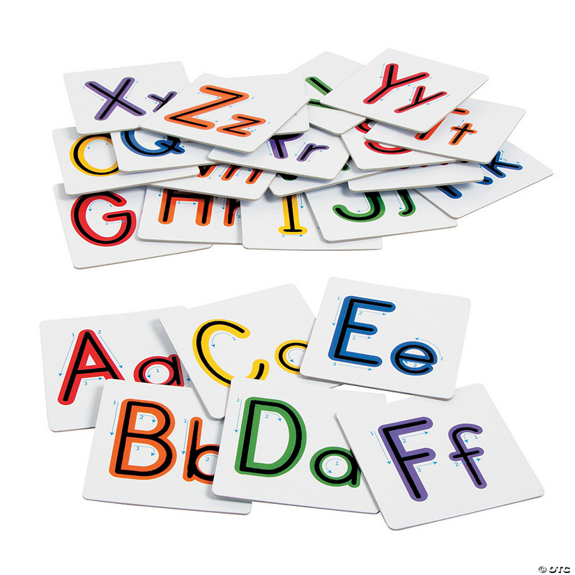 3 1/2" x  3 1/2" Colorful Cardboard Sensory Letters - 26 Pc. Image