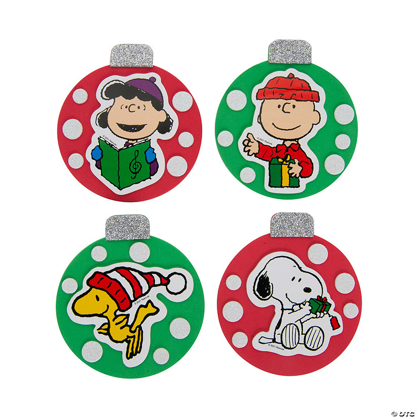 3 1/2" x 4" Peanuts&#174; Christmas Ornament Magnet Craft Kit - Makes 12 Image