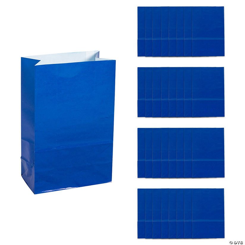 3 1/2" x  6 1/2" Blue Treat Bags - 24 Pc. Image