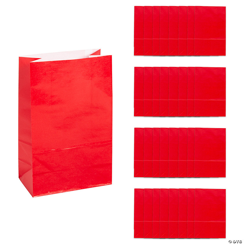 3 1/2" x  6 1/2" Red Treat Bags - 24 Pc. Image