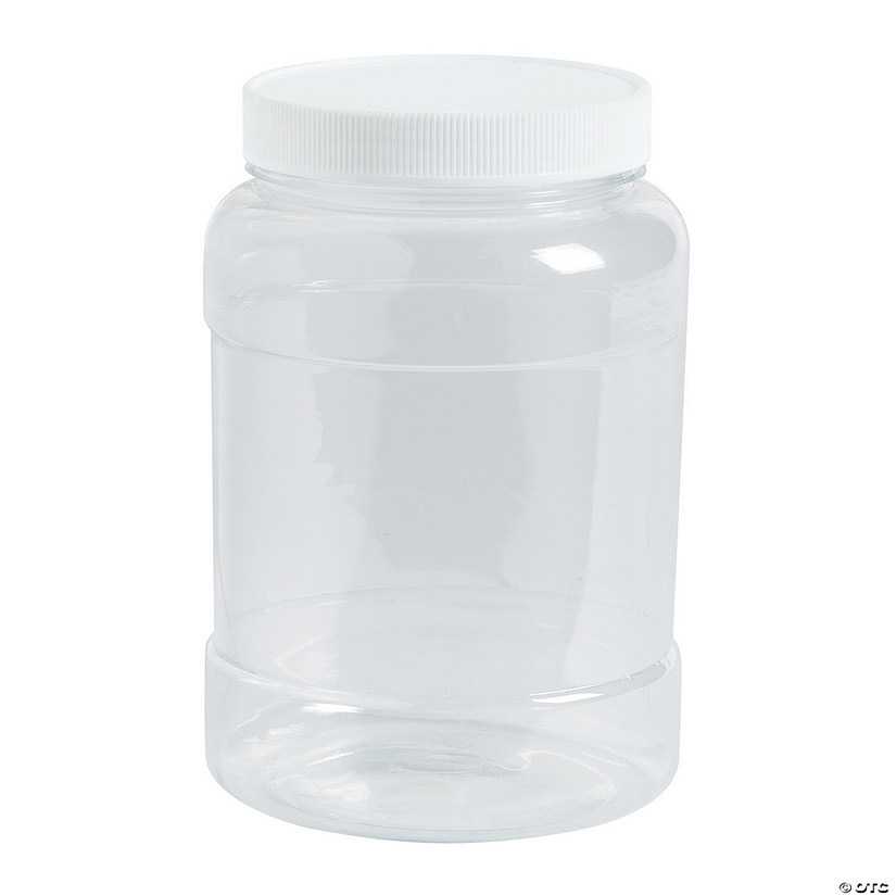 3 1/2" x 6" Quart Plastic Storage Jars - 12 Pc. Image