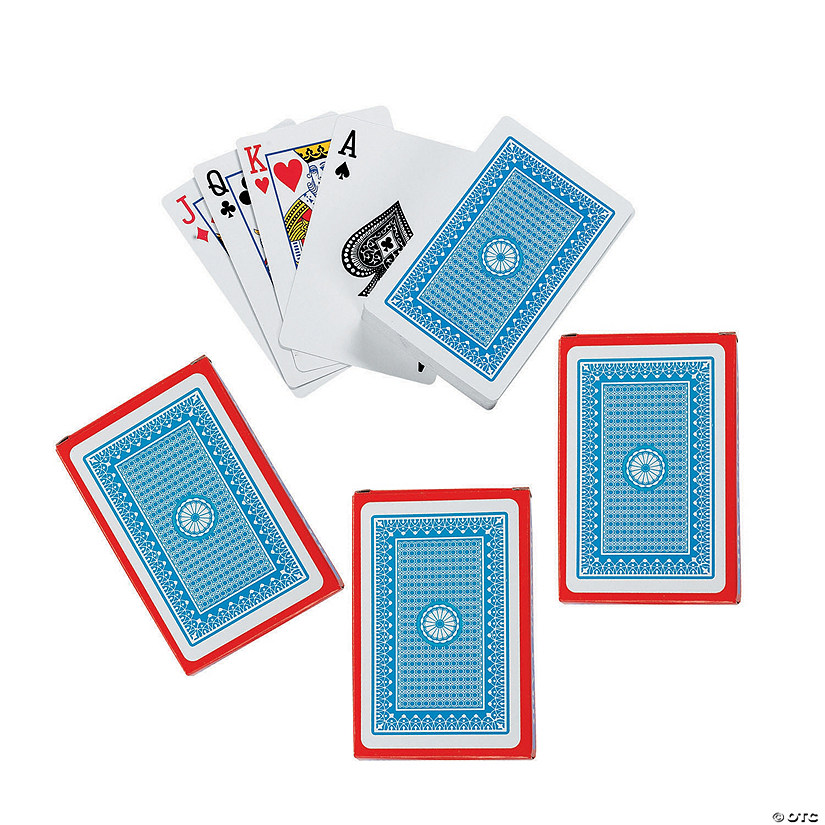 3 1/4" Classic 54-Card Decks of Cardstock Playing Cards - 12 Pc. Image