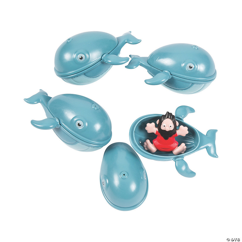 3 1/4" Jonah & the Whale Toy-Filled Plastic Easter Eggs - 24 Pc. Image
