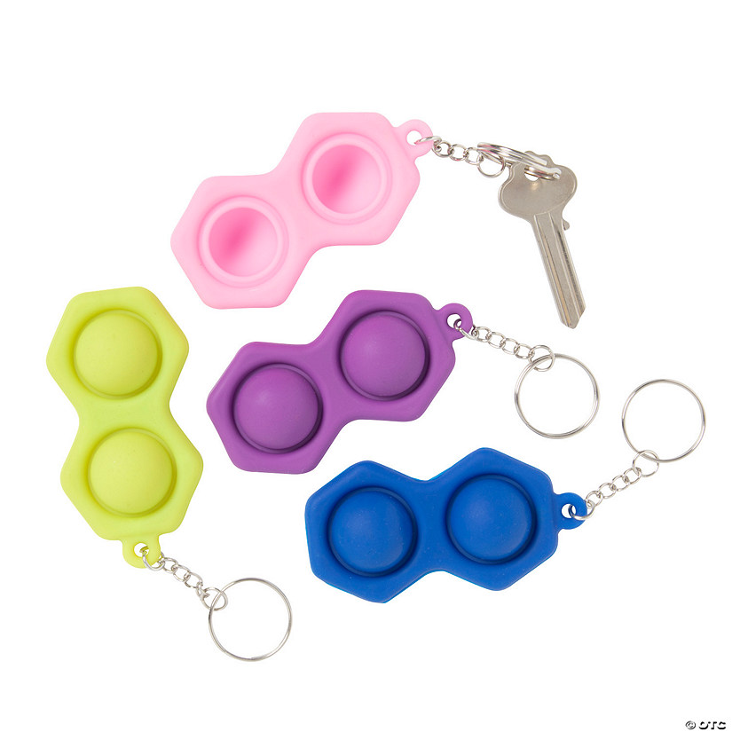 3 1/4" x 1 3/4" Mini Twin Lotsa Pops Popping Toy Keychains &#8211; 12 Pc. Image