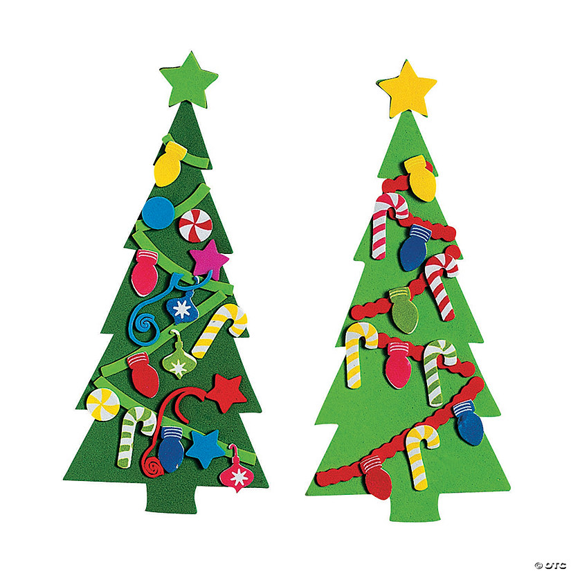 3 1/4" x 7" DIY Fabulous Foam Christmas Tree Bookmarks - 24 Pc. Image