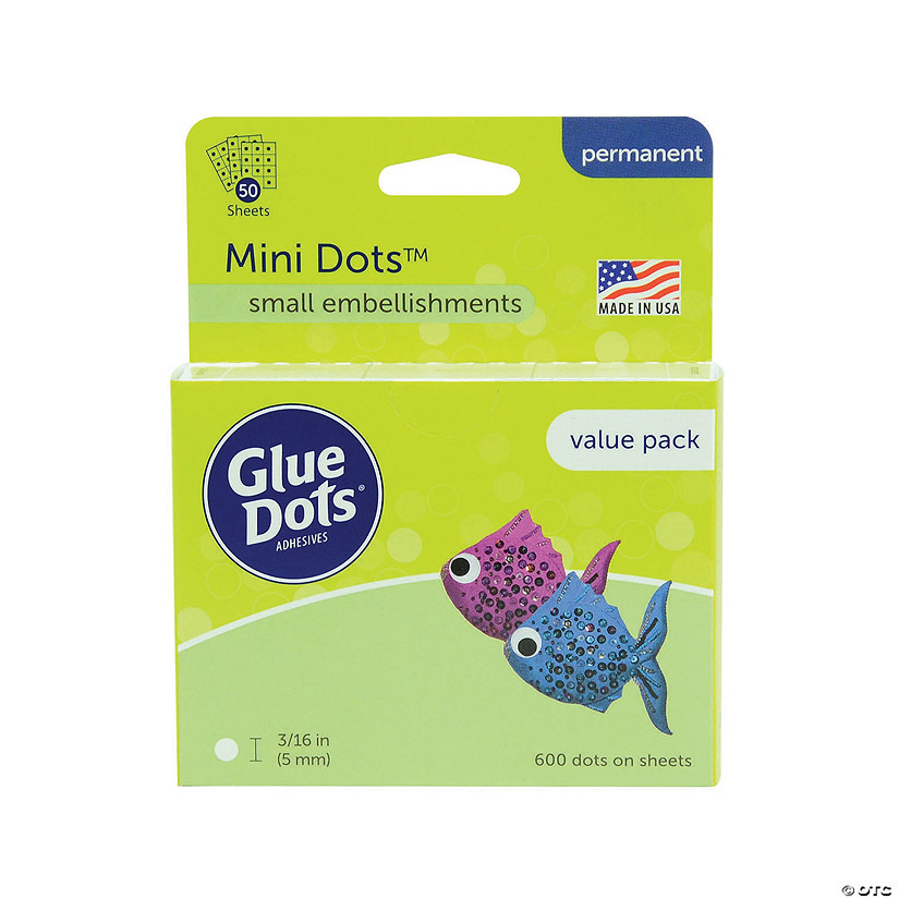 3/16" Mini GlueDots&#174; Clear Adhesive Dots Craft Supplies - 600 Pc. Image