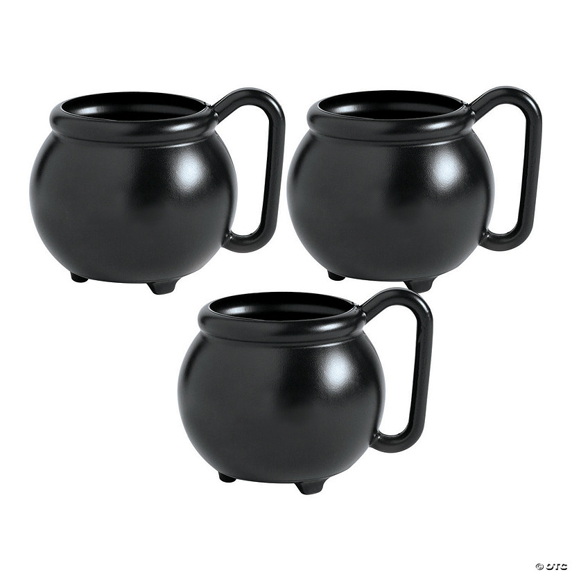 3 3/4" 12 oz. Cauldron BPA-Free Reusable Plastic Mugs - 12 Ct. Image