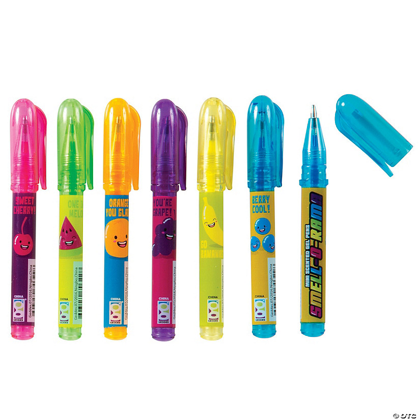 3 3/4" Bulk 60 Pc. Mini Fruit-Scented Bright Plastic Gel Pens Image