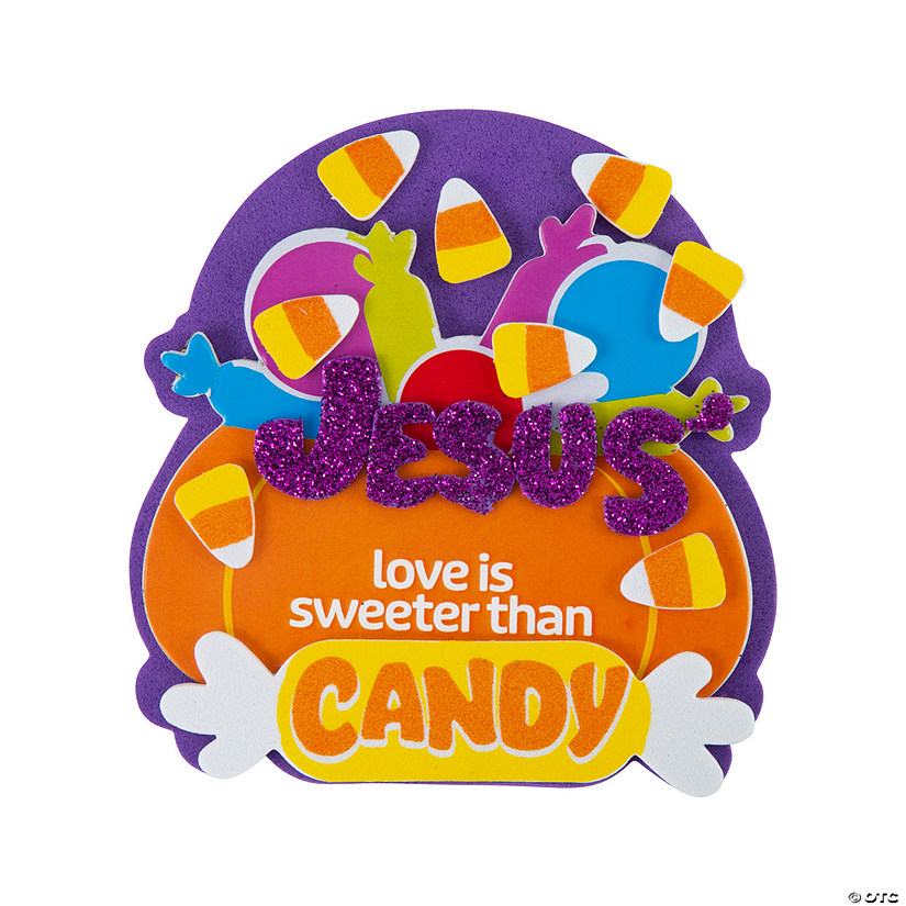 3 3/4" Jesus&#8217; Love Is Sweeter Than Candy Magnet Foam Craft Kit - Makes 12 Image