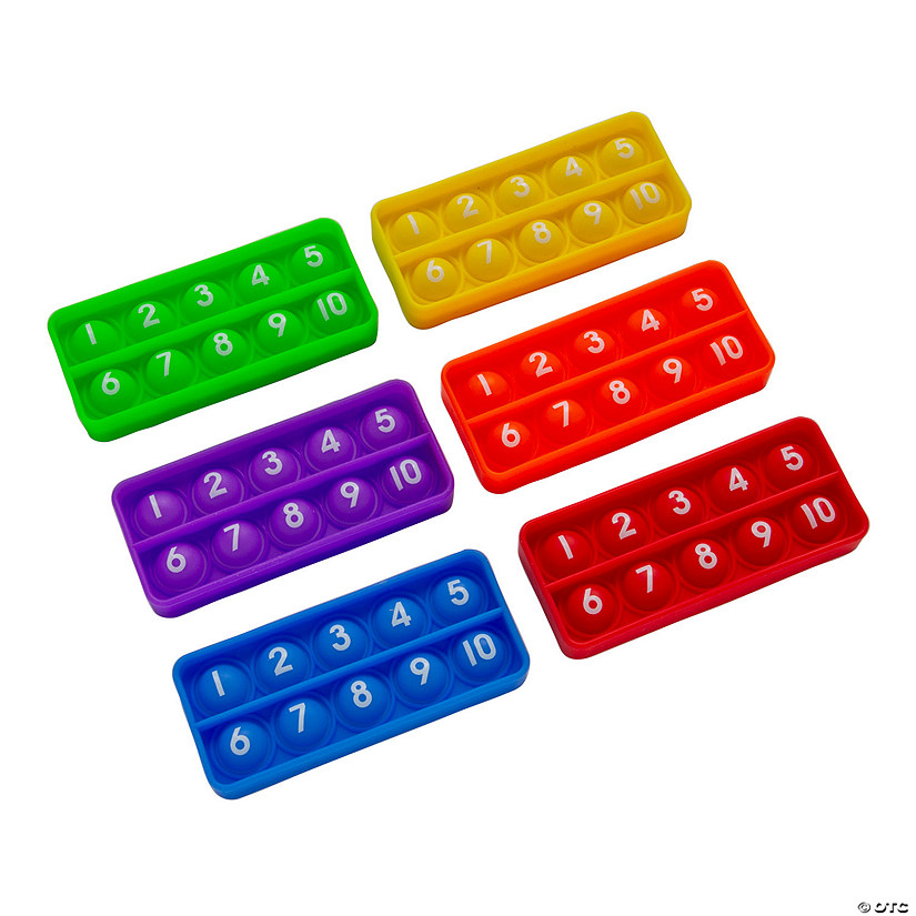 3 3/4" x 1 1/4" Lotsa Pops Ten Frame Boards Learning Tools - 6 Pc. Image