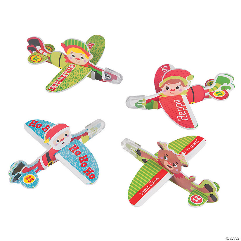 3 3/4" x 3" Bulk 48 Pc. Mini Christmas Character Foam Gliders Image