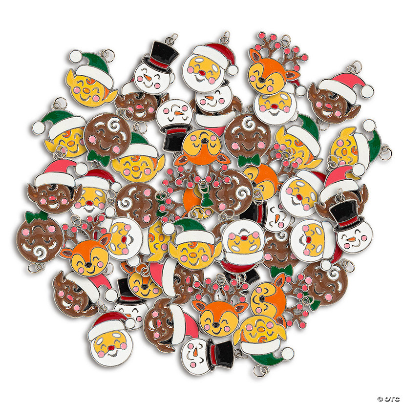 3/4&quot; Bulk 48 Pc. Sugar Rush Christmas Character Enamel Charm Set Image