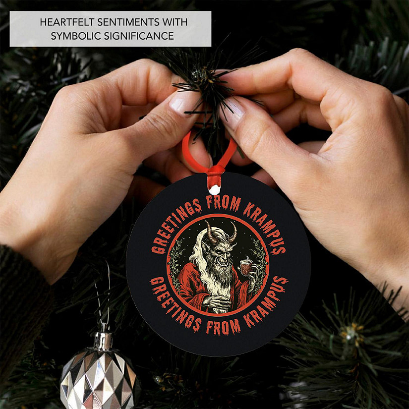 3.5" Metal Gothic Krampus, Greetings Image