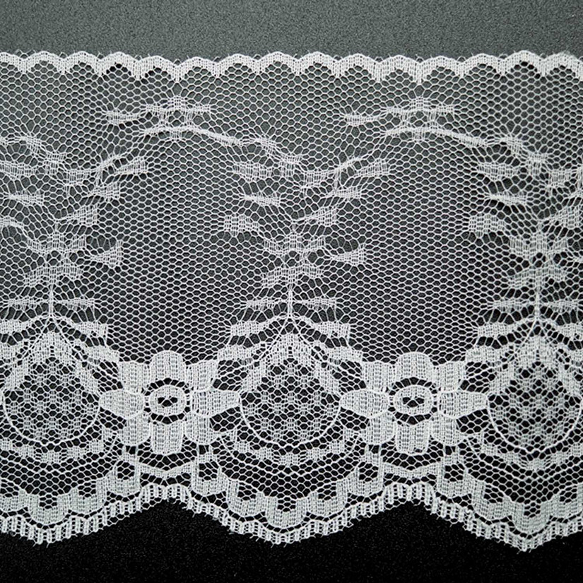 3.5" x 200 Yards White Flat Lace Trim Roll Image