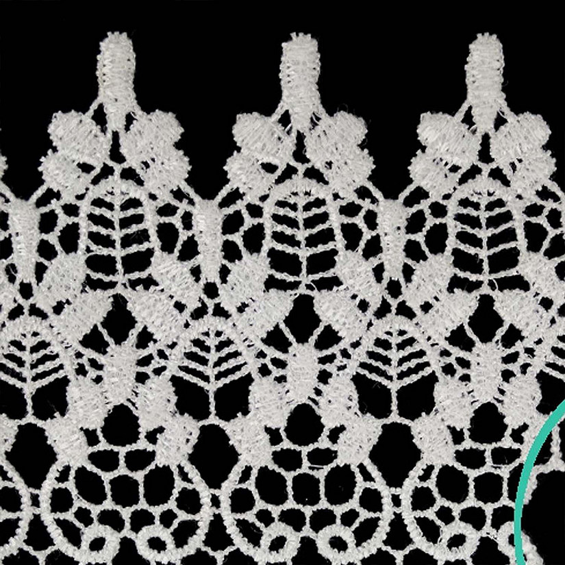 3.5"x 15 Yards White Venice Lace Trim Image