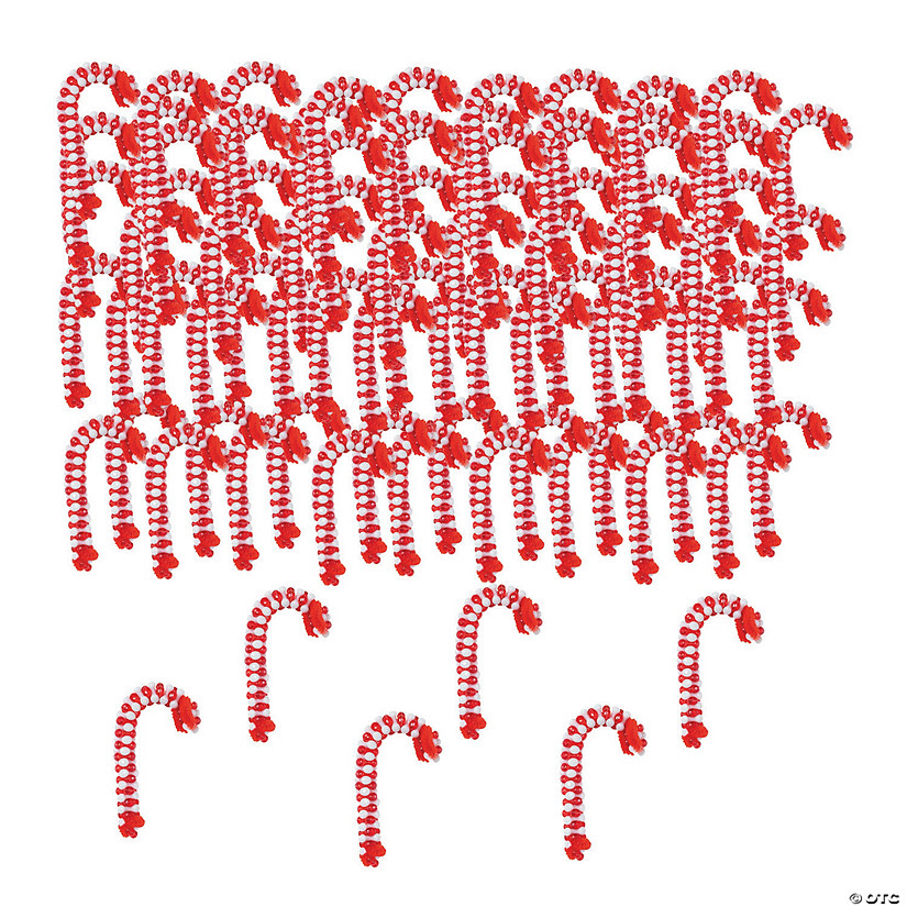 3" Bulk Beaded Candy Cane Christmas Ornament Craft Kit - Makes 144 Image