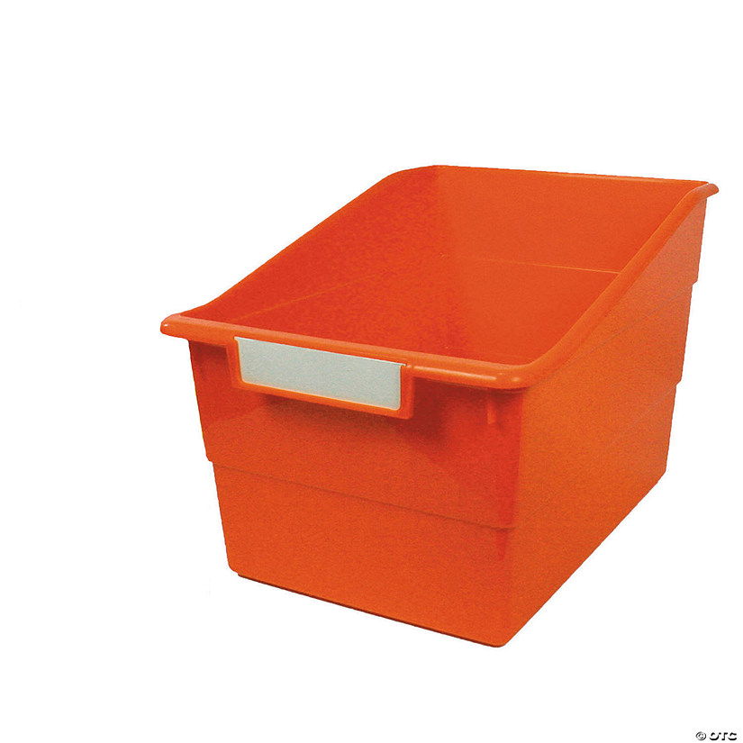 (3 EA) Wide File Storage Bin With Label Holder Oriental Trading