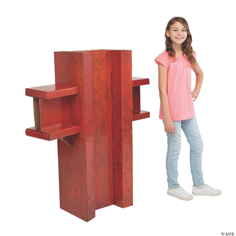 3 ft. 6" Construction I-Beam Cross Cardboard Cutout Stand-Up Image